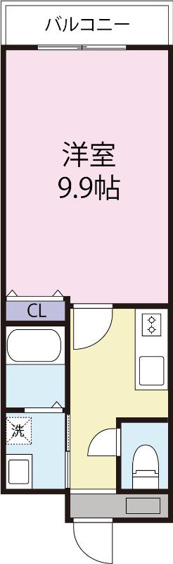 フォレストパーク(1K/3階)の間取り写真