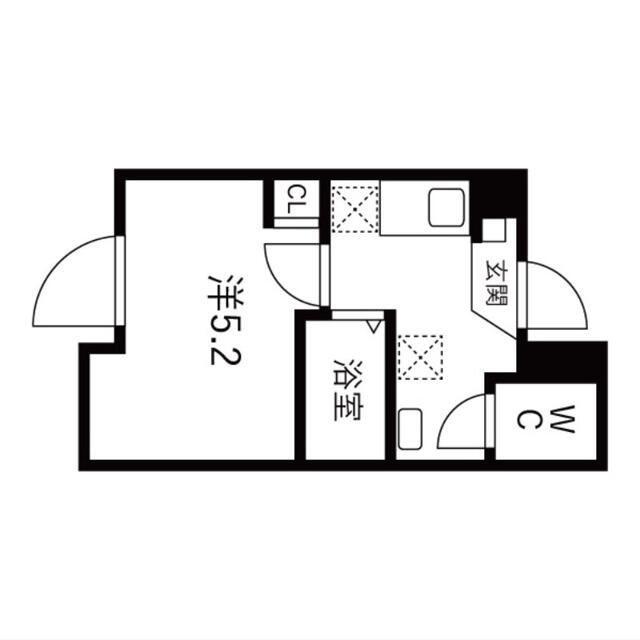 レピュア高円寺レジデンス(1K/4階)の間取り写真