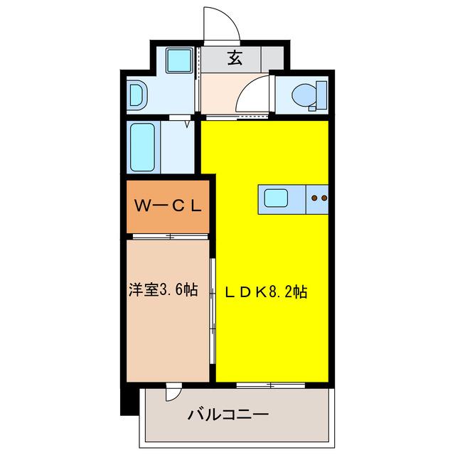 PRENDRE MAISON HIROTA(1LDK/7階)の間取り写真