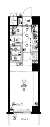 GROWS西荻窪(1K/3階)の間取り写真
