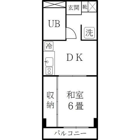 ハイツリヴァ・スター(1DK/5階)の間取り写真