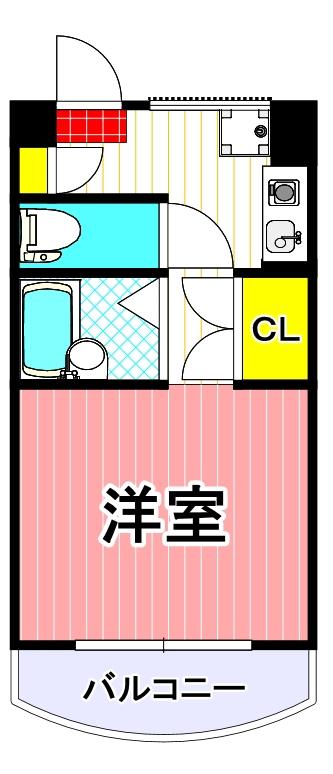 水前寺ガーデンプレイス(1K/4階)の間取り写真