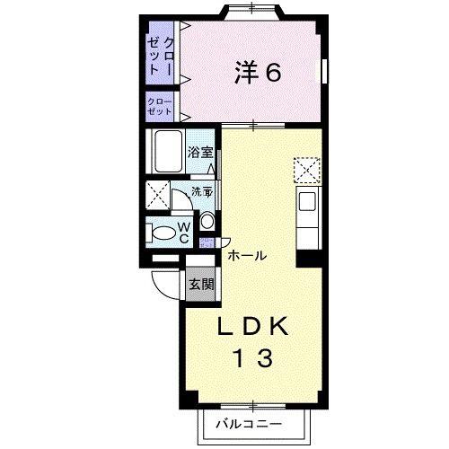 ハイツフロイデ(1LDK/1階)の間取り写真