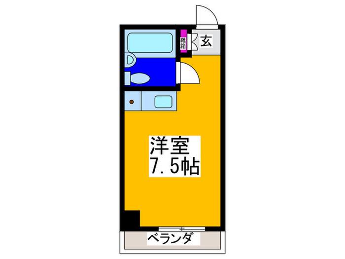 フルーリ大美野(ワンルーム/5階)の間取り写真