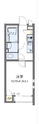 クレイノフルール高円寺(1K/1階)の間取り写真