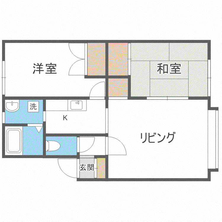 ノースハイム6.4(2LDK/3階)の間取り写真