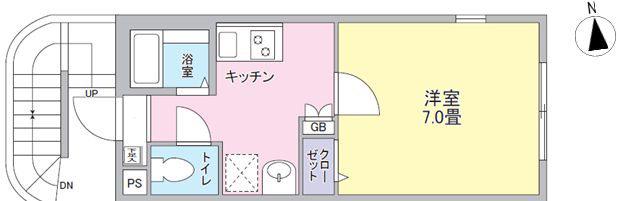 TARINA桜上水(1K/4階)の間取り写真
