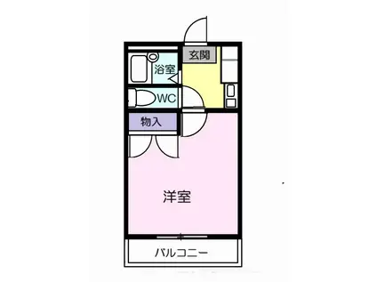 エトワール宮浦(1K/1階)の間取り写真