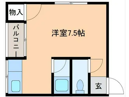 幸つるハイツ(ワンルーム/1階)の間取り写真