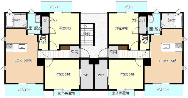 ツルエッタ府中(2LDK/2階)の間取り写真