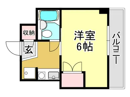 ゆめのこーぽ(1K/2階)の間取り写真