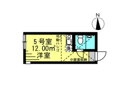 浅田ボルゴーニャの杜(ワンルーム/2階)の間取り写真