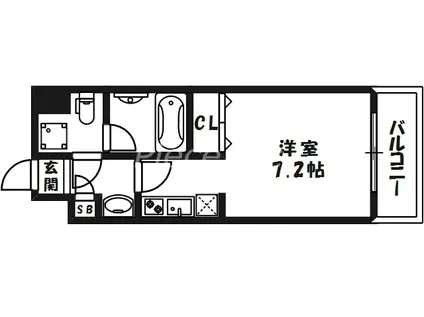 レオンコンフォート新梅田Ⅱ(ワンルーム/3階)の間取り写真