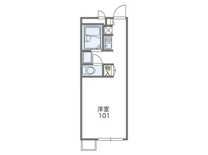 レオパレス和泉アベニール(1K/1階)の間取り写真