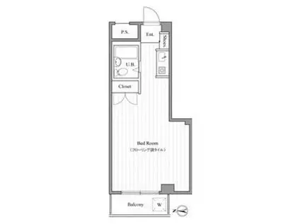 エクスクルーシブ東村山(ワンルーム/1階)の間取り写真
