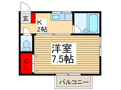 NODAHAITSU(1K/1階)の間取り写真