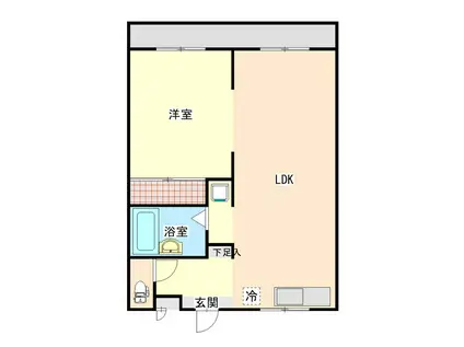 クリーンハイツ(1LDK/1階)の間取り写真
