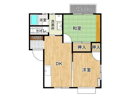 DREAM(2DK/2階)の間取り写真