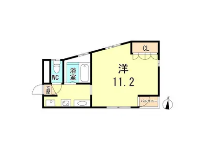 シーズオオツカ(1K/5階)の間取り写真