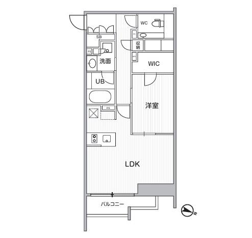 シーズンフラッツ新大塚(1LDK/6階)の間取り写真
