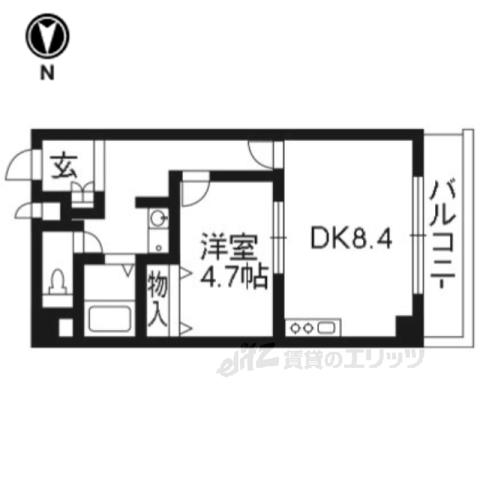 Mプラザ津田駅前十二番館(1DK/5階)の間取り写真