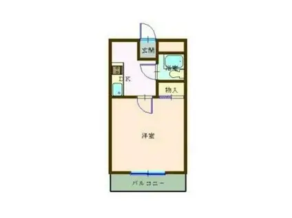 ドエルフローラII(1K/2階)の間取り写真