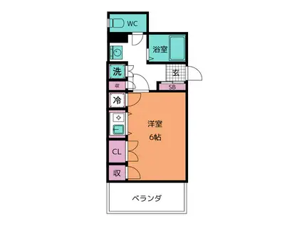 フォレストコート葛西(ワンルーム/5階)の間取り写真