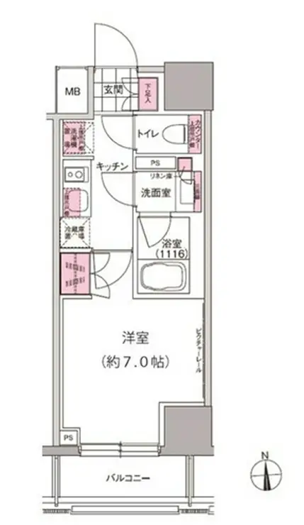 プレジリア東日本橋 9階階 間取り