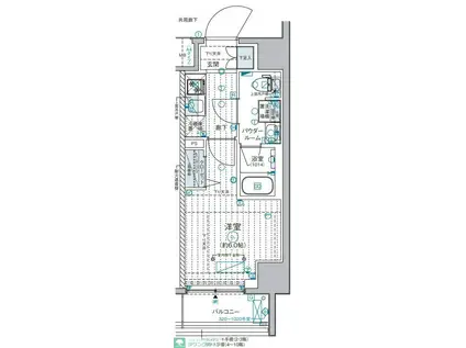 GENOVIA西横浜(1K/10階)の間取り写真