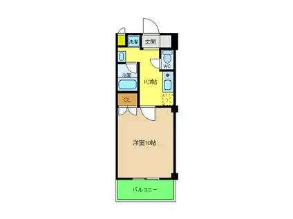 HAMADERA PUNTO(1K/3階)の間取り写真