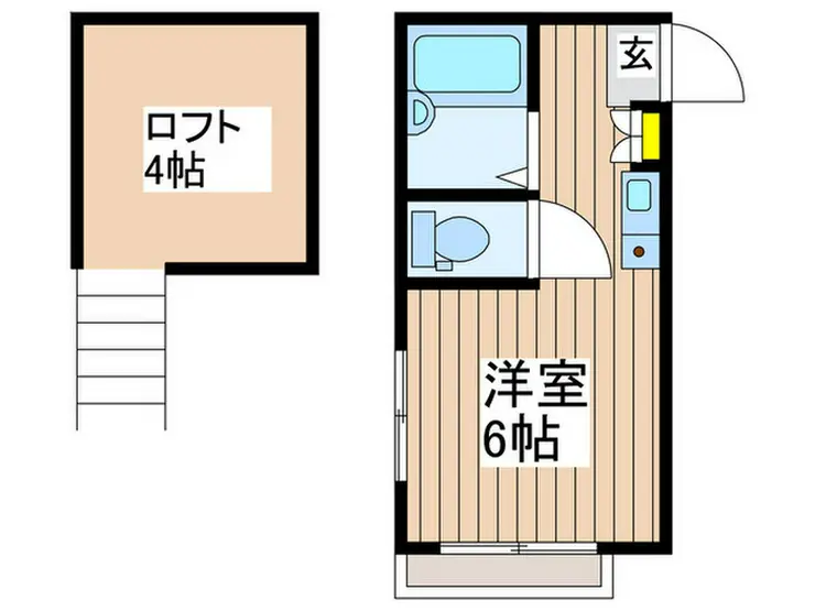 モンステラ港南A 2階階 間取り