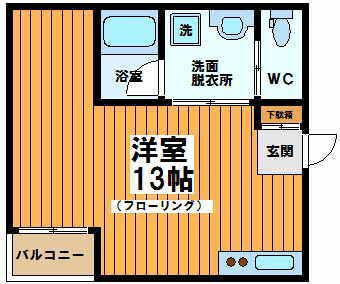 ニュープライム永福マンション(ワンルーム/2階)の間取り写真