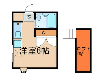 ウエストパーク武蔵野(ワンルーム/1階)の間取り写真