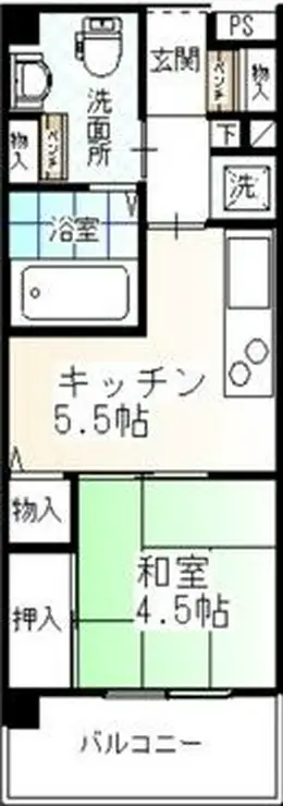 ウイング水門 2階階 間取り