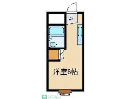 ハイムエスポワール(ワンルーム/2階)の間取り写真