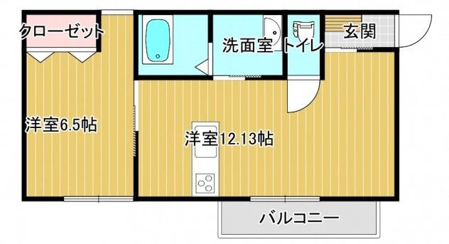 AZUL(1LDK/2階)の間取り写真