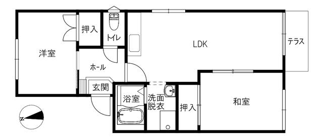 フレグランスSK1(2LDK/1階)の間取り写真