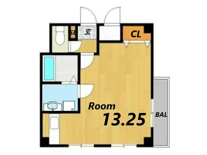 ヴィーナス英賀保(ワンルーム/1階)の間取り写真