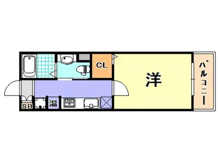 アルファレガーロ 兵庫(1K/6階)の間取り写真