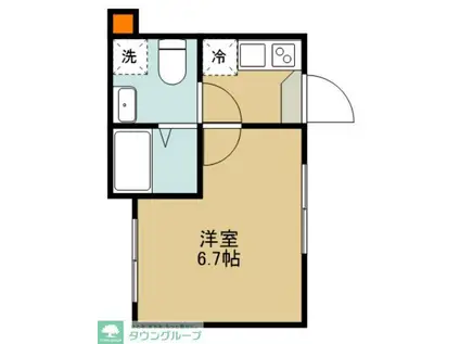 SOLENA瑞江(1K/2階)の間取り写真