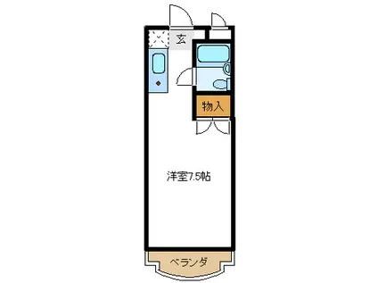 メゾンK(ワンルーム/1階)の間取り写真