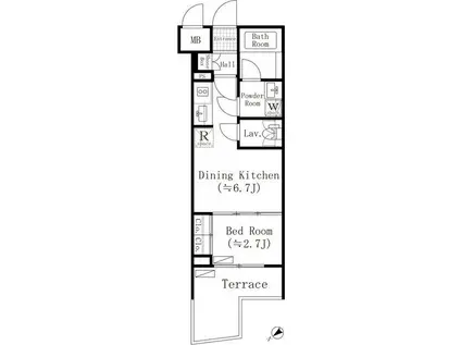 リビオメゾン横濱大通公園(2SLDK/3階)の間取り写真