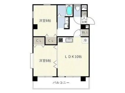 マ・メゾン千種公園(2LDK/3階)の間取り写真