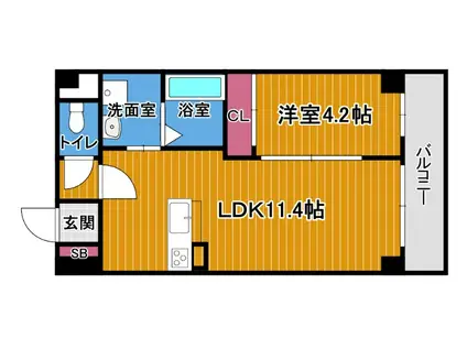 RETUMEKITA(1LDK/3階)の間取り写真