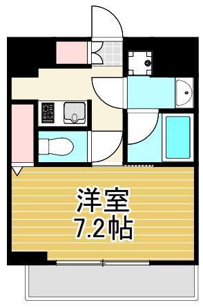 メインステージ五反野II(1K/8階)の間取り写真