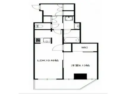 ジャコワ本橋中洲(1LDK/1階)の間取り写真
