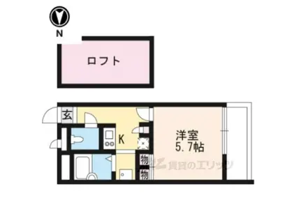 レオパレスタチバナ(1K/2階)の間取り写真