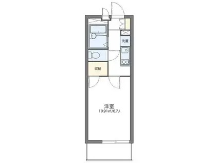 レオパレス青木橋(1K/3階)の間取り写真