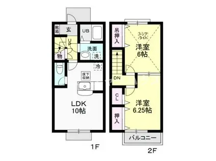 メゾンSMILE V(2LDK/1階)の間取り写真