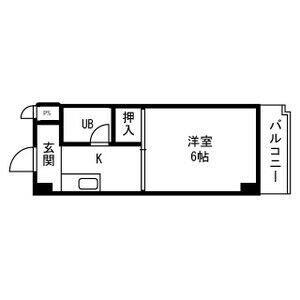 コーポアビコ(1K/4階)の間取り写真
